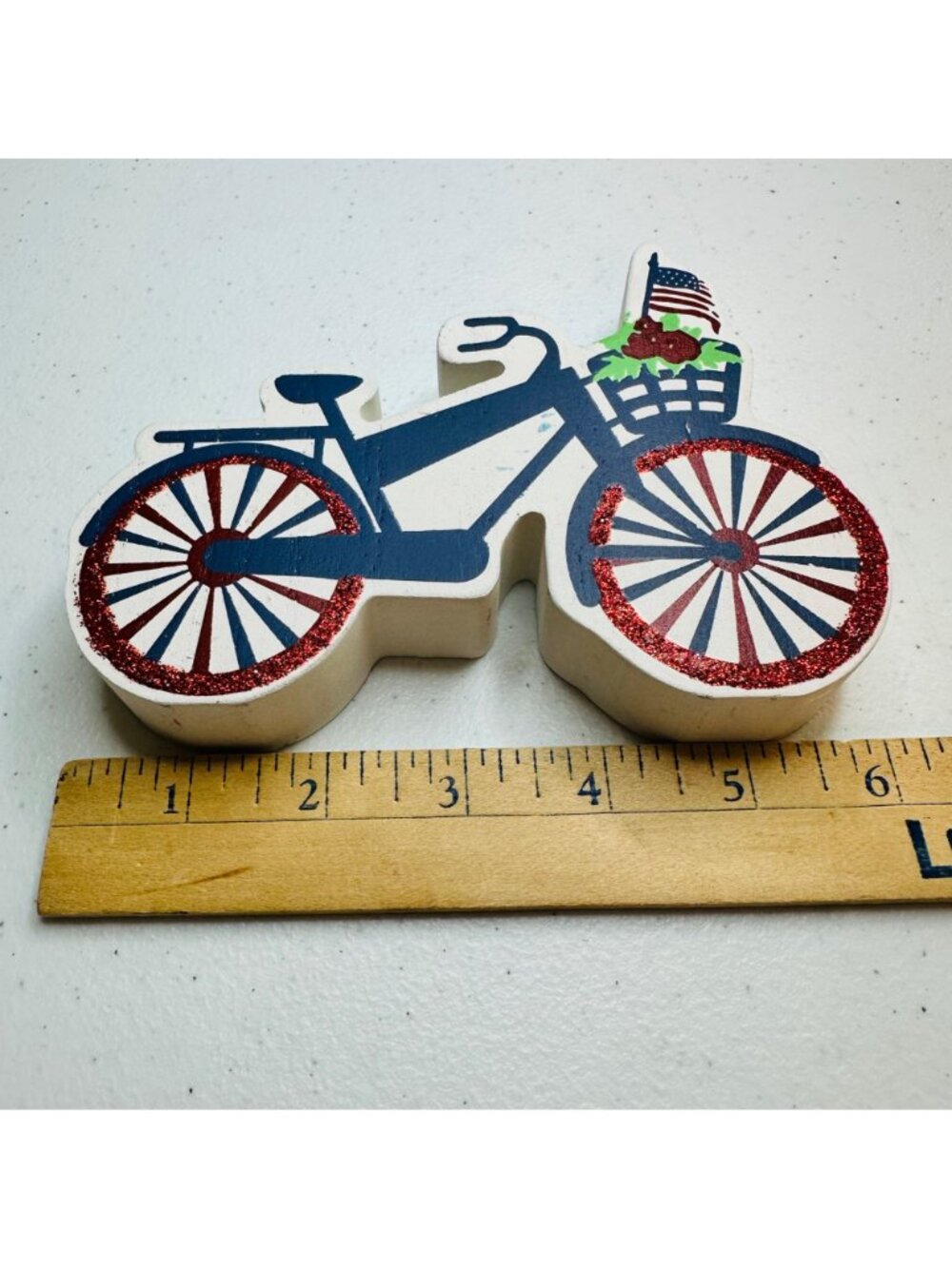 Patriotic decoration tiered tray Fourth of July bicycle Independence Day America - Picture 3 of 10
